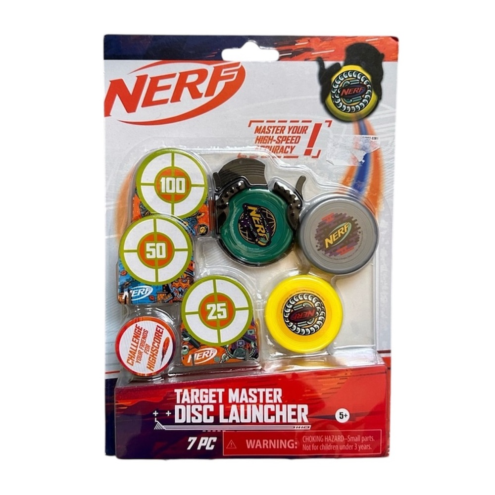 Nerf Target Master Disc Launcher w/3 Discs, Launcher, & 3 Targets by Hasbro!